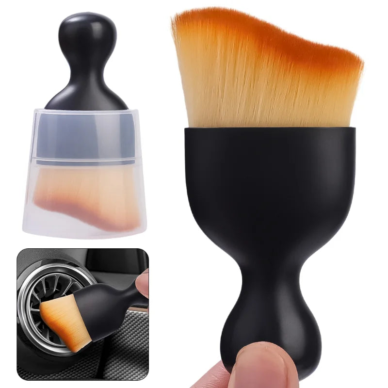 Cepillo Suave Para Limpieza De Ventilación De Coche, Herramienta De Limpieza Interior De Coche Con Carcasa, Cepillo Artificial Para Coche, Polvo Para Grietas De Coche, Detalles De Coche