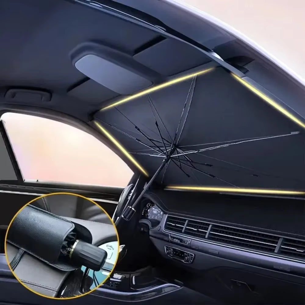 Parasol De Coche Para Sombreado Automático, Protector De Parasol Para Coche, Cortina De Protección Interior Para Parabrisas De Verano