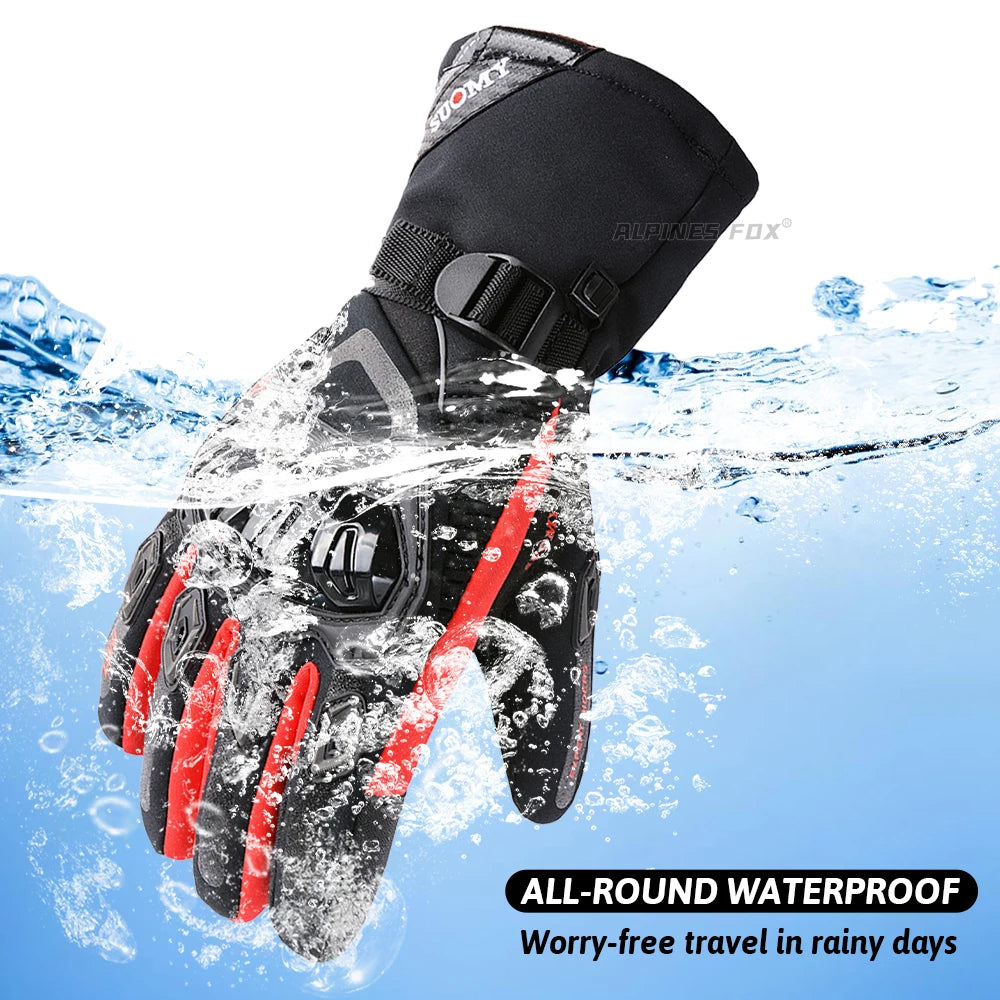 Suomy-Guantes De Invierno Para Motocicleta, Resistentes Al Agua, a Prueba De Viento, Cálidos, Para Ciclismo, Esquí, Pantalla Táctil