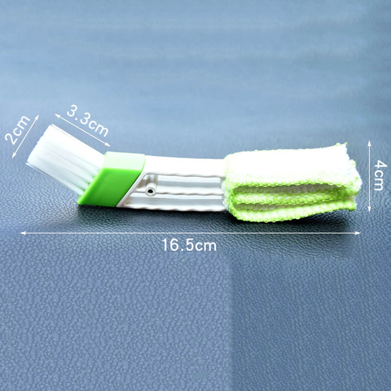 Cepillos De Limpieza De Detalles De Coche De Doble Cabezal, Limpieza De Salida De Aire De Coche, Acondicionador, Rejilla, Plumero, Cepillos De Limpieza, Herramientas De Limpieza Interior De Coche
