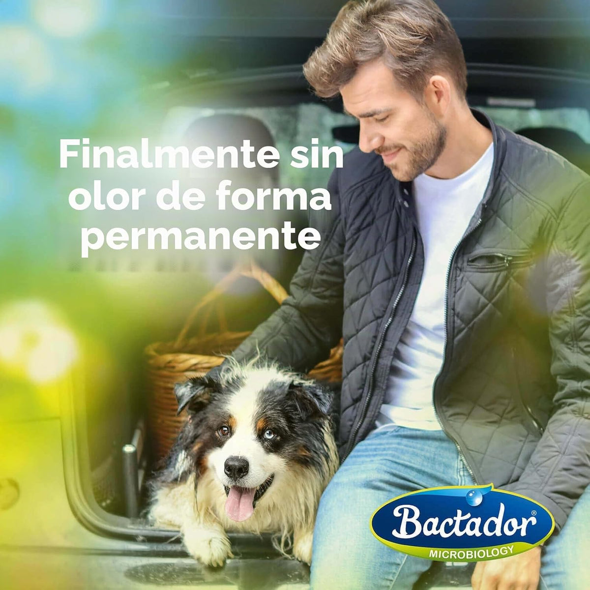 Bactador Spray Limpiador Y Eliminador De Olores Para Coches 500 Ml - Eliminador De Olores Microbiológicos Y Limpiador Para Interiores De Coches - Fiable Para Olores De Mascotas - Natural