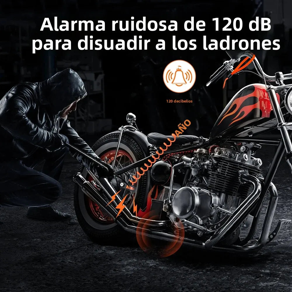 Alarma De Motocicleta, Bloqueo De Freno De Disco, Candado De Seguridad Para Rueda De Moto, Resistente Al Agua, 120Db, Alarma Antirrobo Fuerte, Bloqueo De Disco De Motocicleta