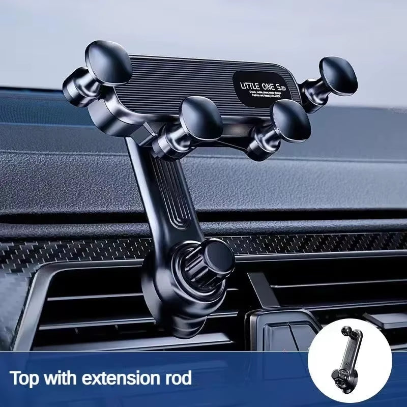 Soporte De Teléfono De Coche Por Gravedad Para Teléfono Móvil De 4,7-7 Pulgadas Soporte De Teléfono Para Salida De Aire De Coche Soporte Universal Para Teléfono Inteligente Con Clip GPS a Prueba De Golpes