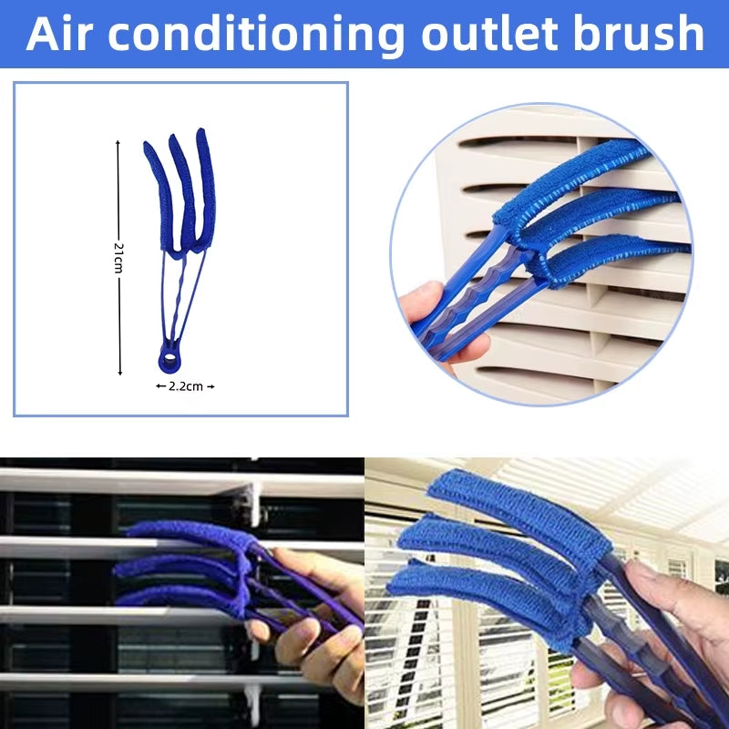Juego De Cepillos Para Detalles De Coche, Kit De Limpieza Automática Definitiva Para Mantenimiento De Huecos De Ventilación, Cepillo De Separación De Detalles De Salida De Aire De Coche