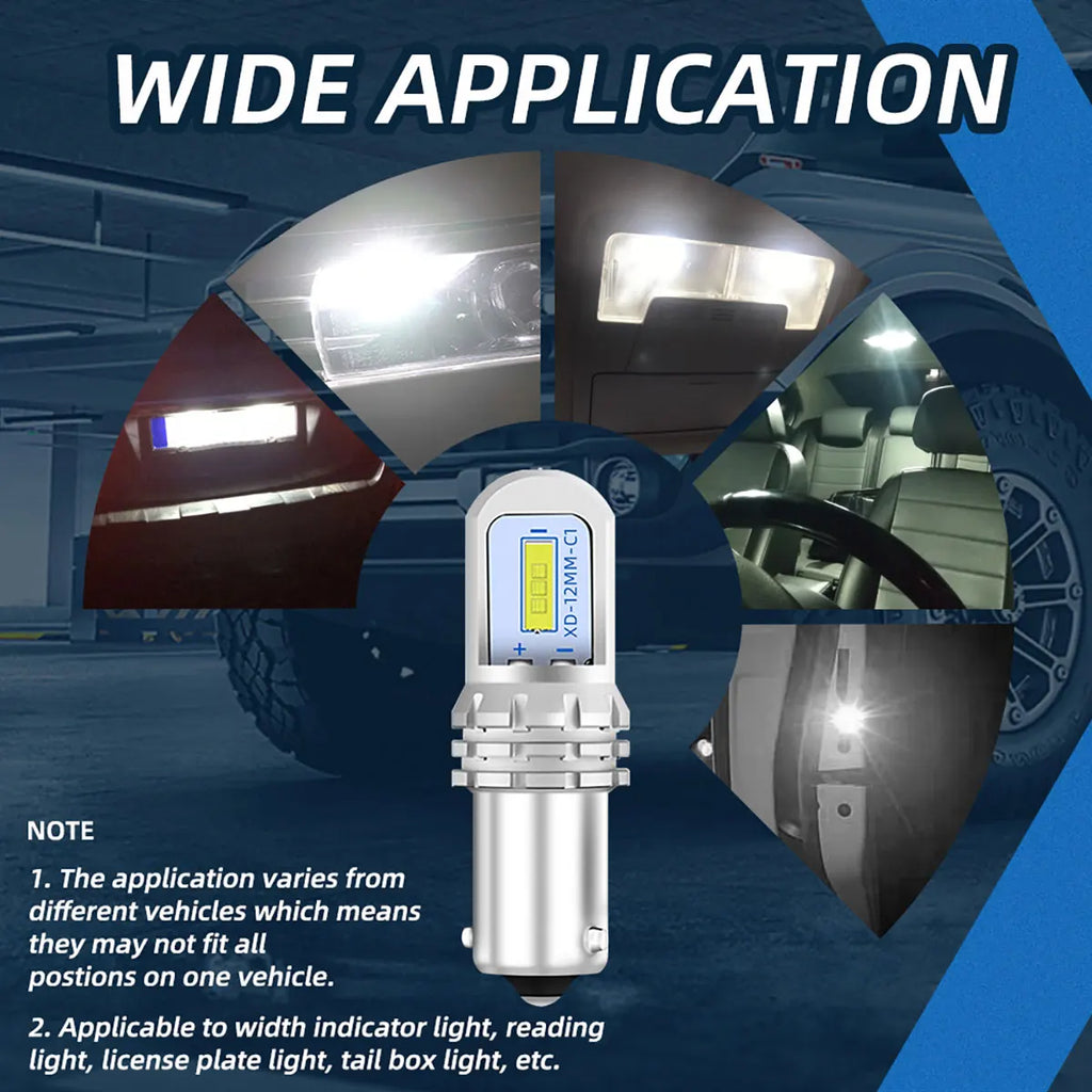 Luces LED De Marcha Atrás Para Coche, 1 Piezas, Canbus, BA9S, BAX9S, BAY9S, 1860 SMD, Chips, Bombillas, Luces De Estacionamiento Impermeables, 12V