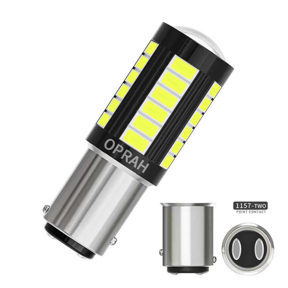 10 Uds Luz De Camión De Coche 12V 24V LED 5630SMD 1156 BAU15S PY21W P21W 1157 BAY15D Bombilla 7440 7443 Lámpara De Señal Canbus Luz De Circulación DRL