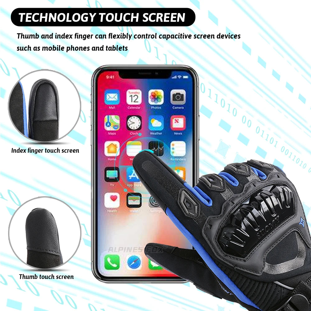 Suomy-Guantes De Invierno Para Motocicleta, Resistentes Al Agua, a Prueba De Viento, Cálidos, Para Ciclismo, Esquí, Pantalla Táctil