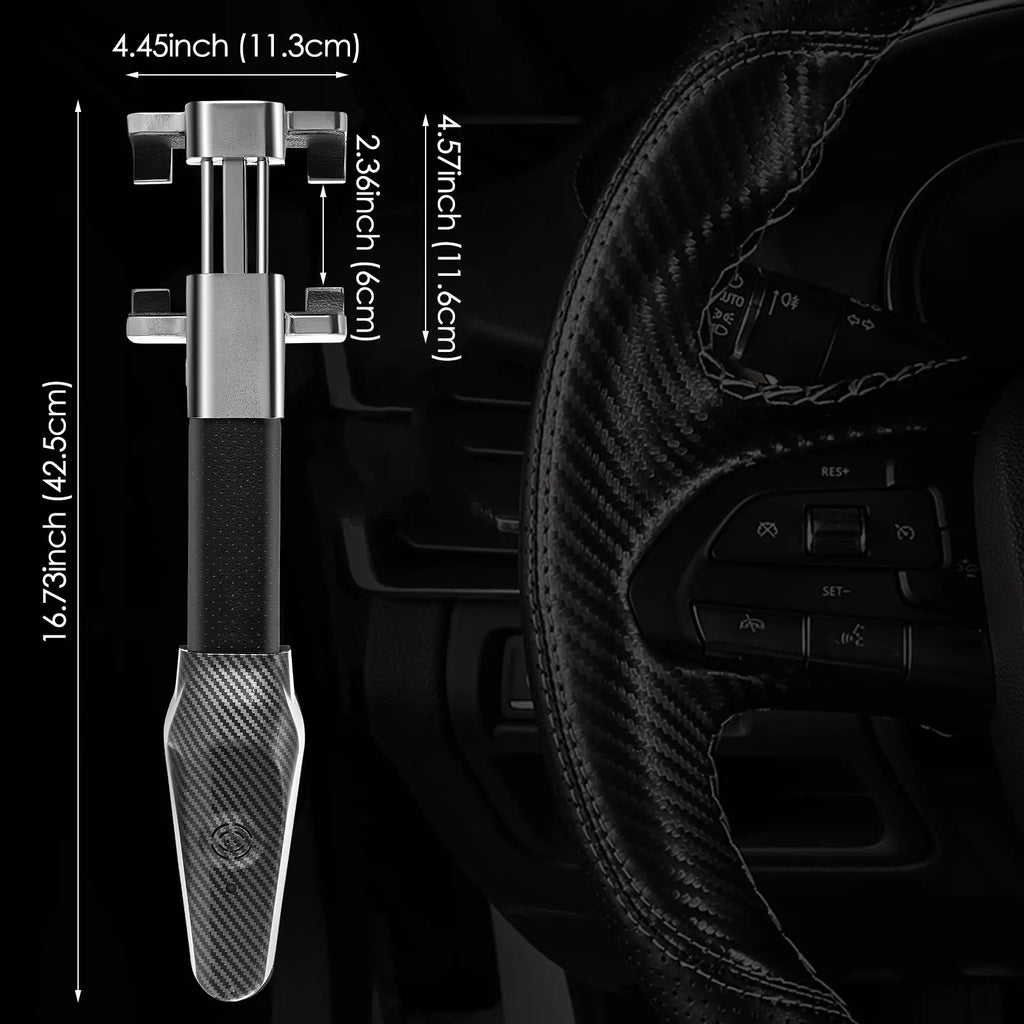 Cerradura De Volante Con Alarma 120Db, Cerradura De Volante Cerraduras Crook Para Coches, Dispositivo Antirrobo De Bloqueo De Coche Resistente