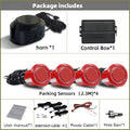 Kit Profesional De Sensores De Aparcamiento Delanteros Para Coche, Sistema De Asistencia Al Aparcamiento Con Alarma Sonora Y Volumen Ajustable, Universal