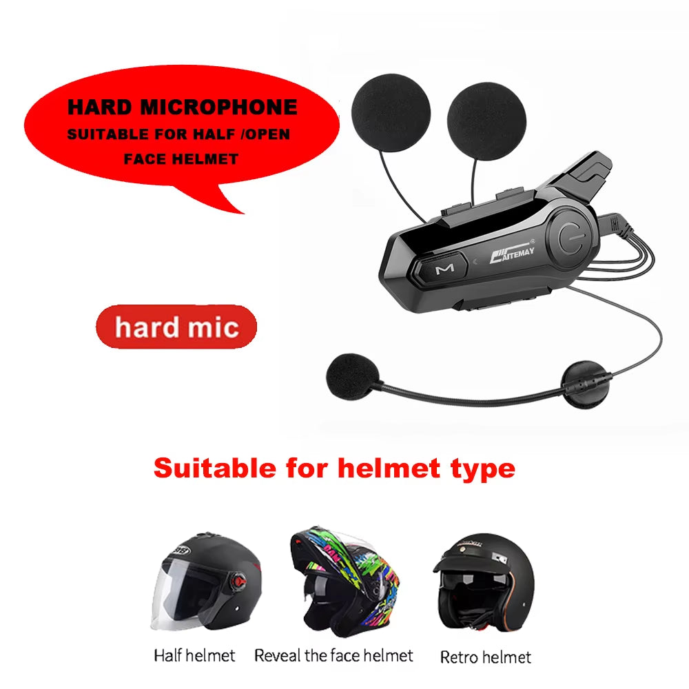 X1 plus Motocicleta Bluetooth 1000M Intercomunicador Casco Auriculares Para 2 Conductores Intercomunicador Moto Impermeable Interfono Auricular
