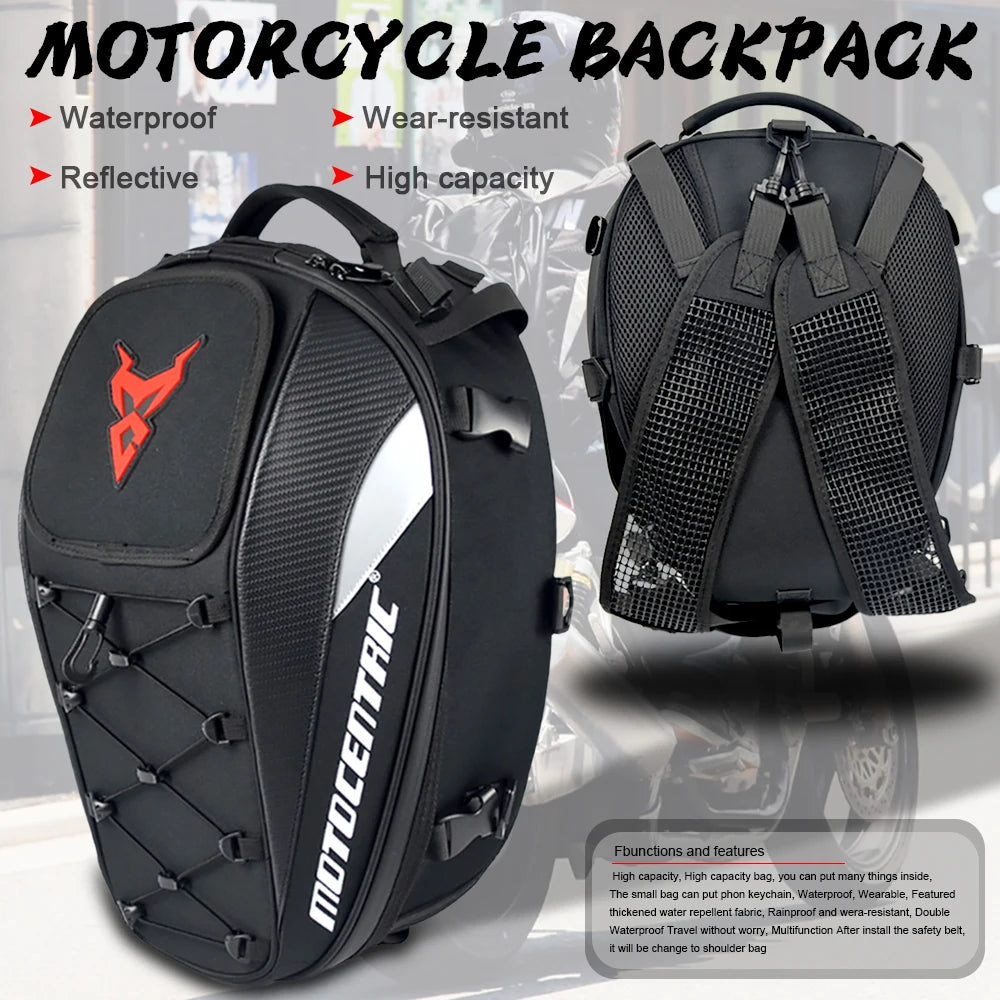 Bolsa Trasera Para Motocicleta Impermeable Motocêntrica, Bolsa De Asiento Trasero Multifunción Para Motocicleta, Bolsa Para Motocicleta De Alta Capacidad, Mochila Para Conductor