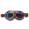Retro Motorcycle Goggles Glasses Classic Sunglasses for Harley Pilot Steampunk Copper Helmet Yellow