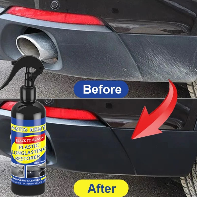 Restaurador De Plástico, Revitalizador, Renovador De Cuero Y Plástico, Revestimiento Duradero Para Gomas De Coche, Restauración Limpia, Brillo Negro