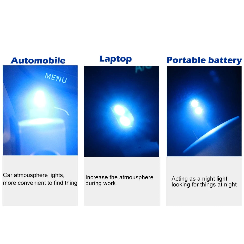 Mini Luz LED USB Para Coche, Luz De Ambiente Interior Para Coche, Iluminación De Emergencia, PC, Lámpara Decorativa Colorida, Accesorio Para Coche