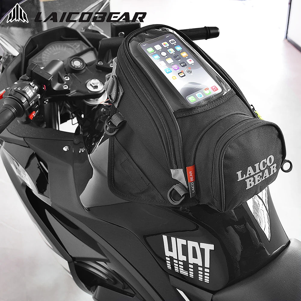 Bolsa De Tanque De Combustible Para Motocicleta, Bolsa De Tanque De Motocicleta Impermeable, Bolsa De Tanque De Navegación Magnética Para Teléfono Móvil, Paquete De Depósito De Aceite Para Moto