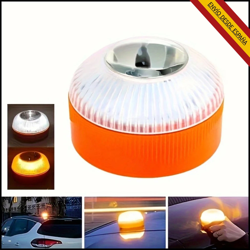 Luz De Emergencias V16 Para Coche Y Moto Magnético Lámpara Baliza Seguridad