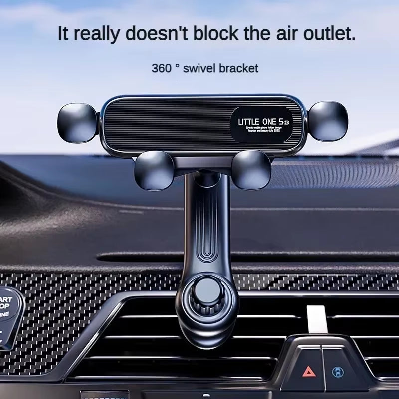 Soporte De Teléfono De Coche Por Gravedad Para Teléfono Móvil De 4,7-7 Pulgadas Soporte De Teléfono Para Salida De Aire De Coche Soporte Universal Para Teléfono Inteligente Con Clip GPS a Prueba De Golpes