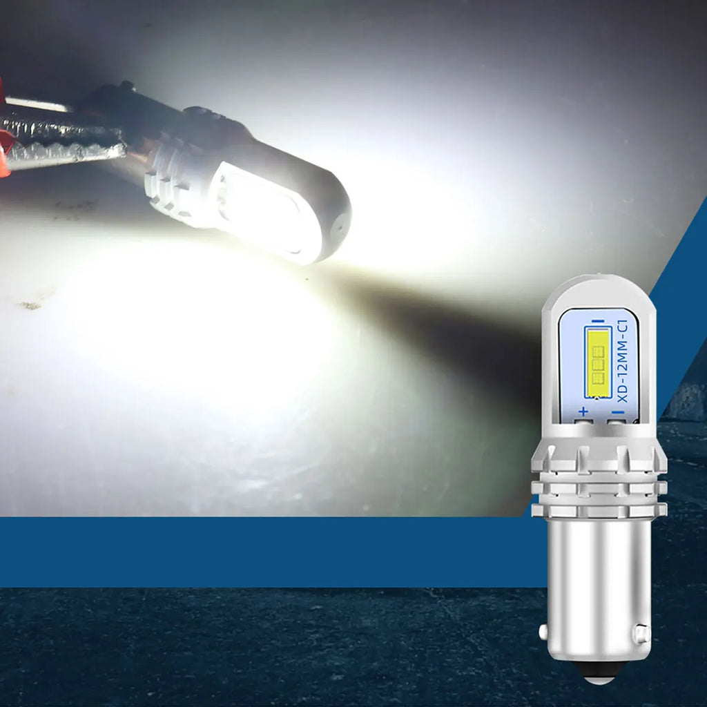Luces LED De Marcha Atrás Para Coche, 1 Piezas, Canbus, BA9S, BAX9S, BAY9S, 1860 SMD, Chips, Bombillas, Luces De Estacionamiento Impermeables, 12V
