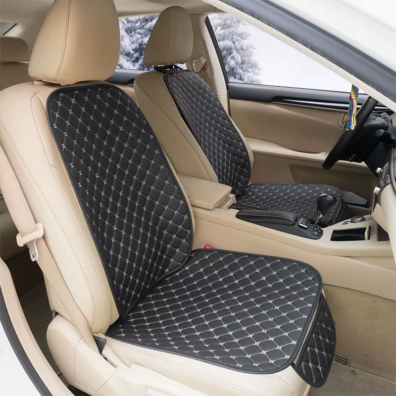 Fundas De Cuero Para Asiento De Coche, Protector De Asiento Delantero/Trasero Para Las Cuatro Estaciones, Alfombrilla Para Cojín De Asiento De Coche, Accesorios De Interior De Coche Universal