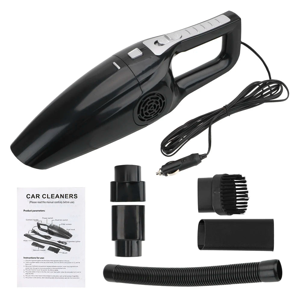 Aspiradora Portátil Para Coche, Aspiradora De Doble Uso En Seco Y Húmedo, Potente Aspiradora De Mano, Alta Succión, 12V, 120W