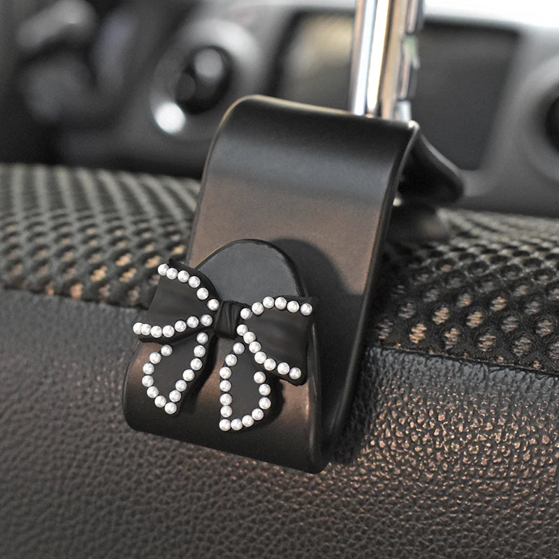 Lindos Ganchos De Seguridad Para Asiento De Vehículo, Organizador De Soporte Para La Cabeza, Colgador De Comestibles, Bolsa, Accesorios De Coche, Suministros De Almacenamiento