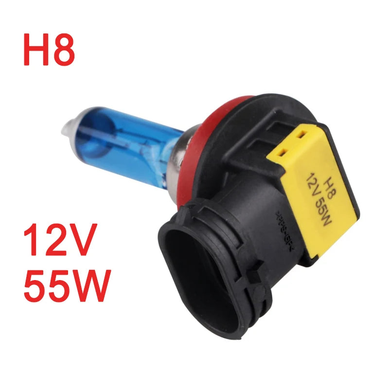 2 Bombillas Halógenas Súper Blancas H8 H11 12V 55W, Luces Antiniebla De Alta Potencia, Faros Delanteros Para Auto, Fuente De Luz Para Coche, 6000K