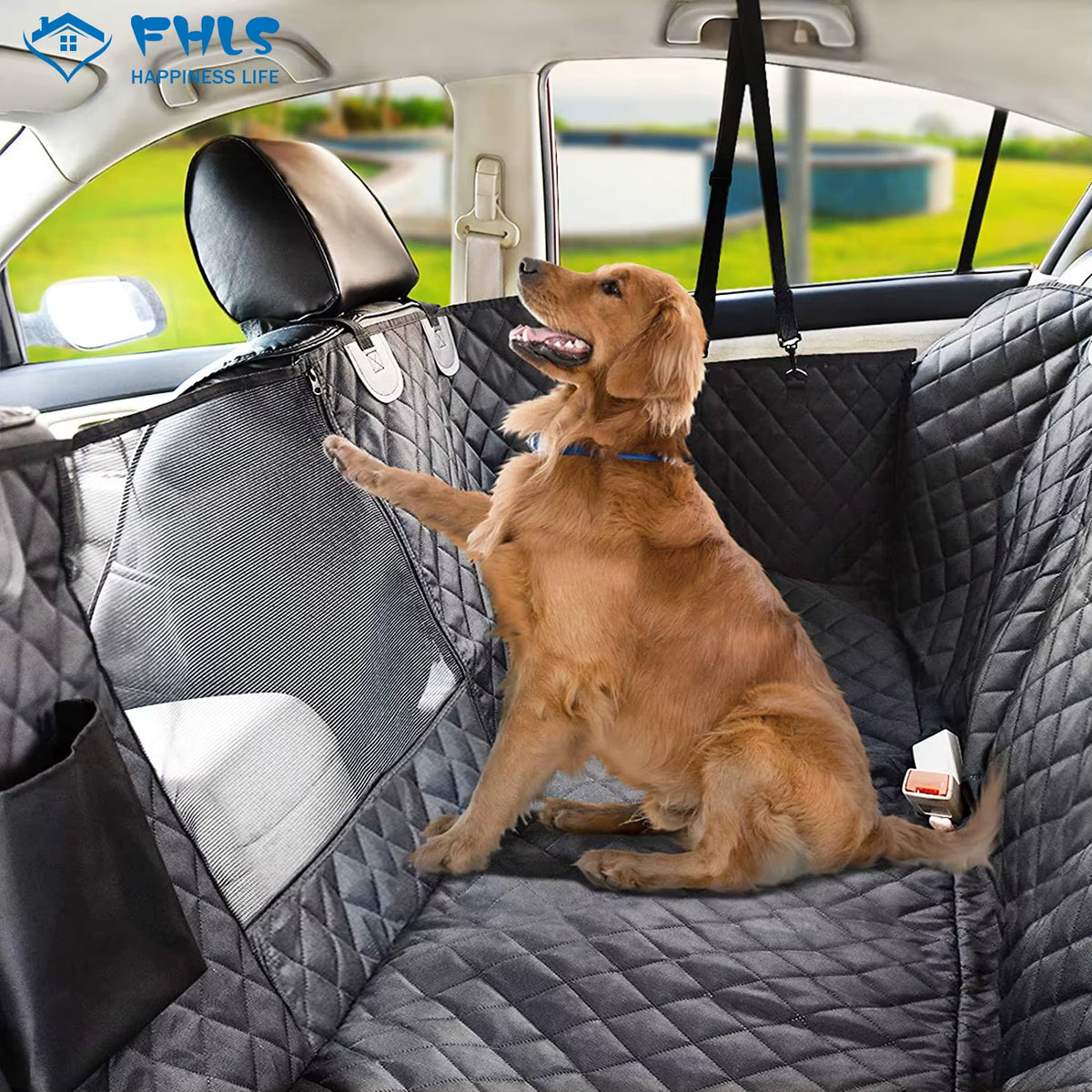 Funda Protectora Para Asiento De Coche Para Perros, Colchoneta Impermeable Para Transporte De Mascotas, Protector De Asiento Trasero De Coche, Hamaca Para Perros Pequeños Y Grandes