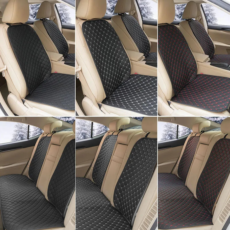 Fundas De Cuero Para Asiento De Coche, Protector De Asiento Delantero/Trasero Para Las Cuatro Estaciones, Alfombrilla Para Cojín De Asiento De Coche, Accesorios De Interior De Coche Universal