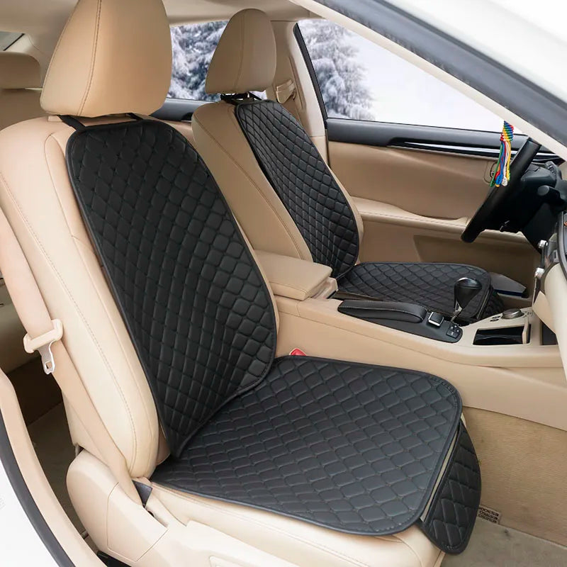 Fundas De Cuero Para Asiento De Coche, Protector De Asiento Delantero/Trasero Para Las Cuatro Estaciones, Alfombrilla Para Cojín De Asiento De Coche, Accesorios De Interior De Coche Universal