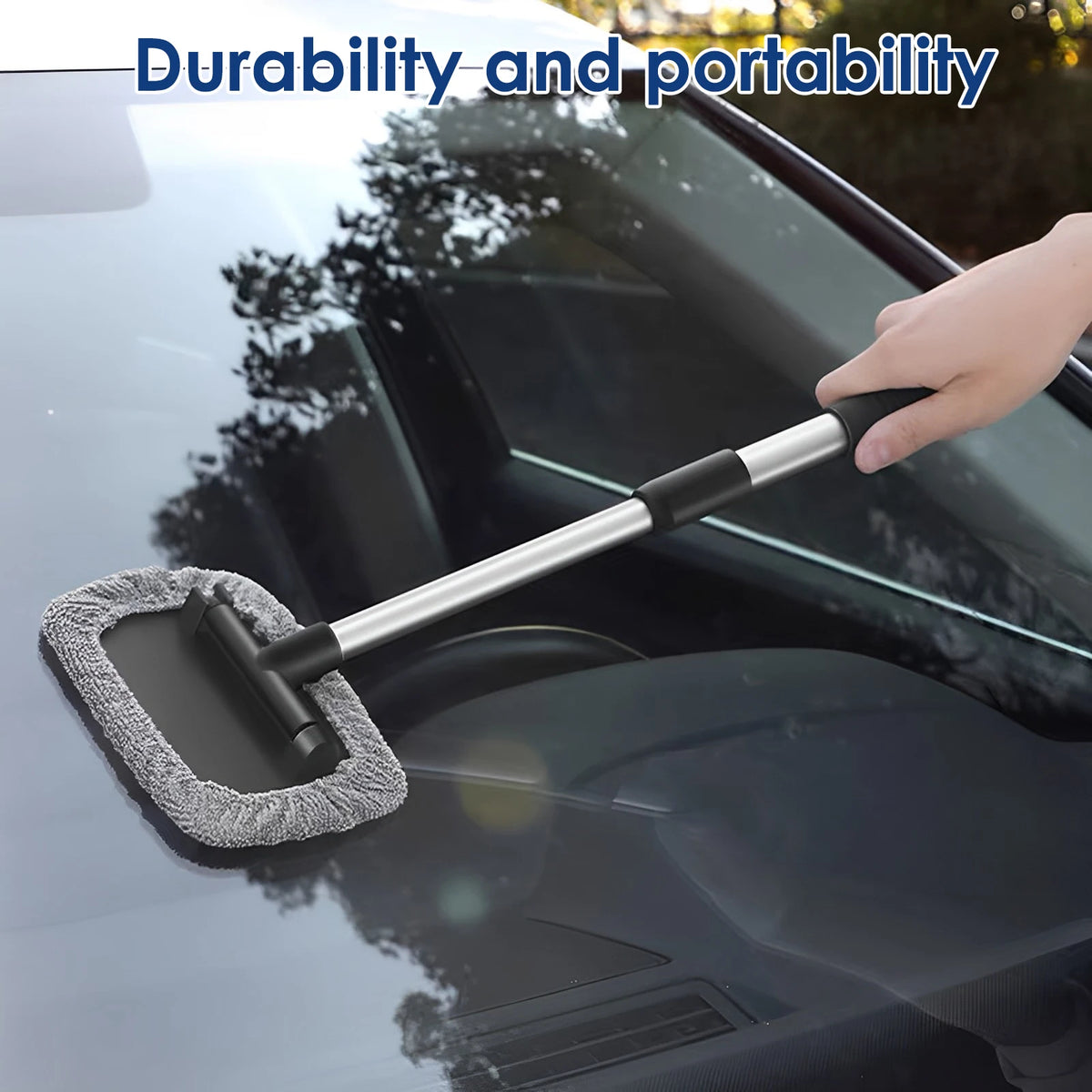 Nuevo Kit De Cepillo Limpiador De Ventanas De Coche, Fregona De Limpieza De Parabrisas, Toalla De Microfibra, Detalle Interior De Coche Con Mangos Largos, Herramientas De Limpieza