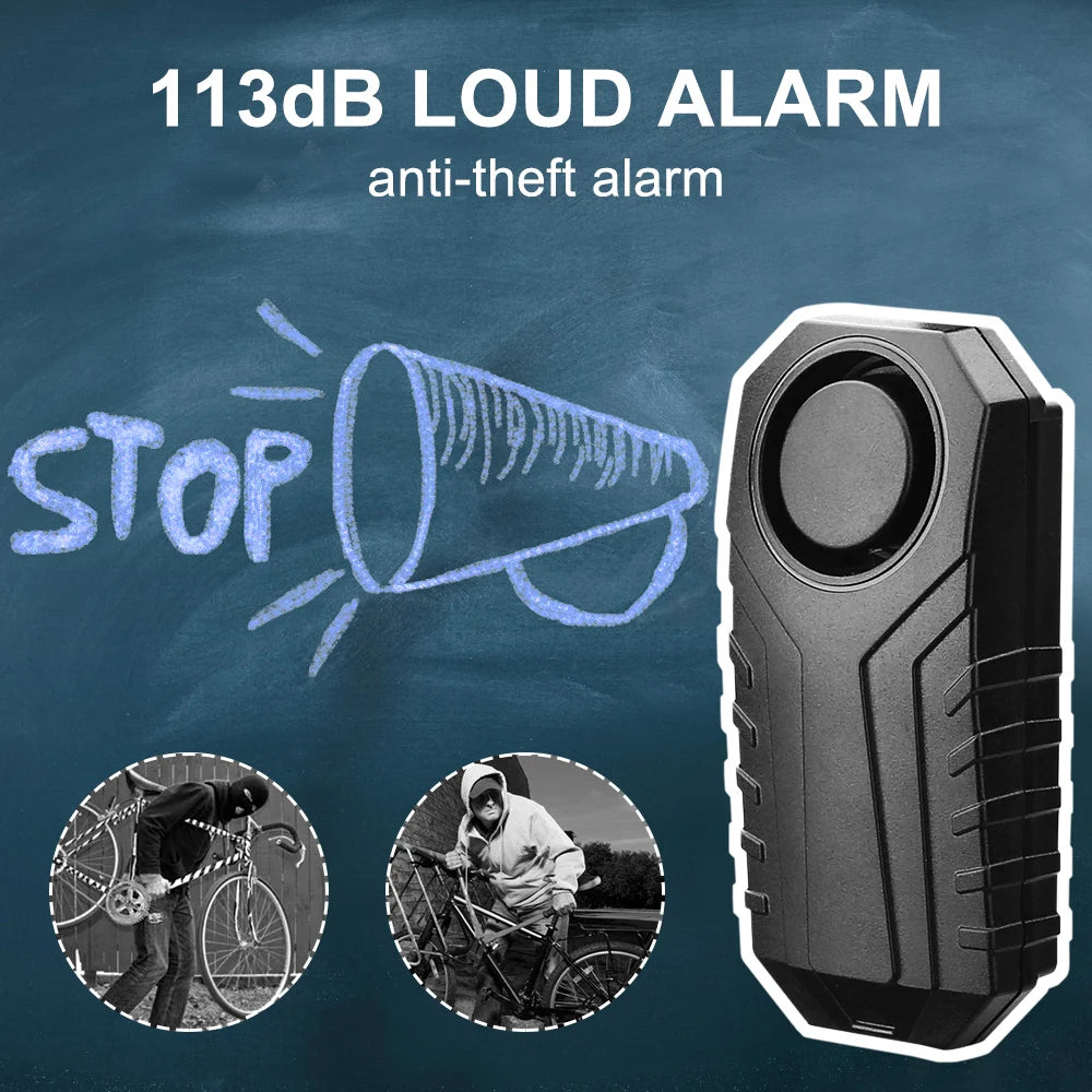 Anchtek-Alarma Antirrobo Para Motocicleta, Sistema De Advertencia Con Sensor De Vibración Y Control Remoto Inalámbrico, Resistente Al Agua, Alarma Para Moto Y Coche