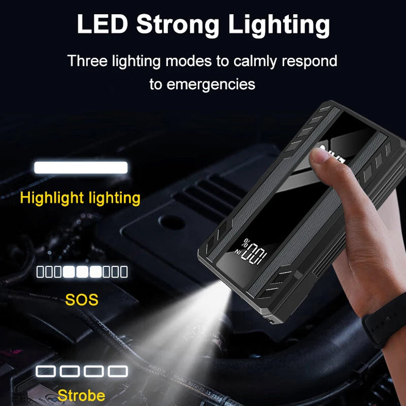 1000A Start Power Bank Jump Starter Car Booster Batería Externa 12V Dispositivo De Arranque Para Gasolina 4.0L Powerbank