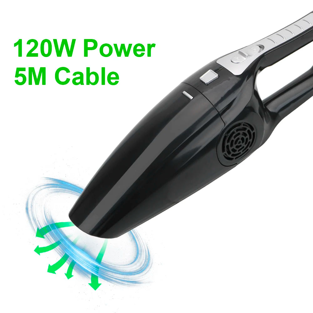 Aspiradora Portátil Para Coche, Aspiradora De Doble Uso En Seco Y Húmedo, Potente Aspiradora De Mano, Alta Succión, 12V, 120W