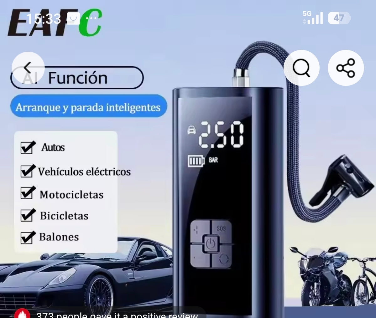 Compresor De Aire Inalámbrico portátil