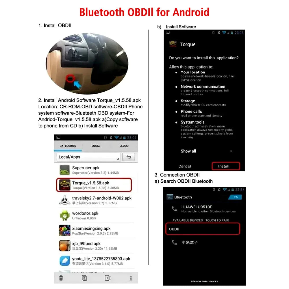 ELM327 Para Ios/Android Bluetooth V1.5 Detector OBD2 Adaptador De Interfaz Accesorios De Coche Lector De Código Escáner De Diagnóstico De Coche