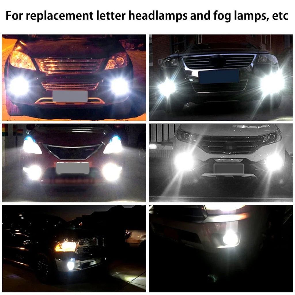 2 Uds H8/H11 Bombillas LED Antiniebla Para Coche 660LM 6000K Lámpara Blanca Para Conducir Y Correr 12V Plug and Play Reemplazo De Accesorios Para Coche