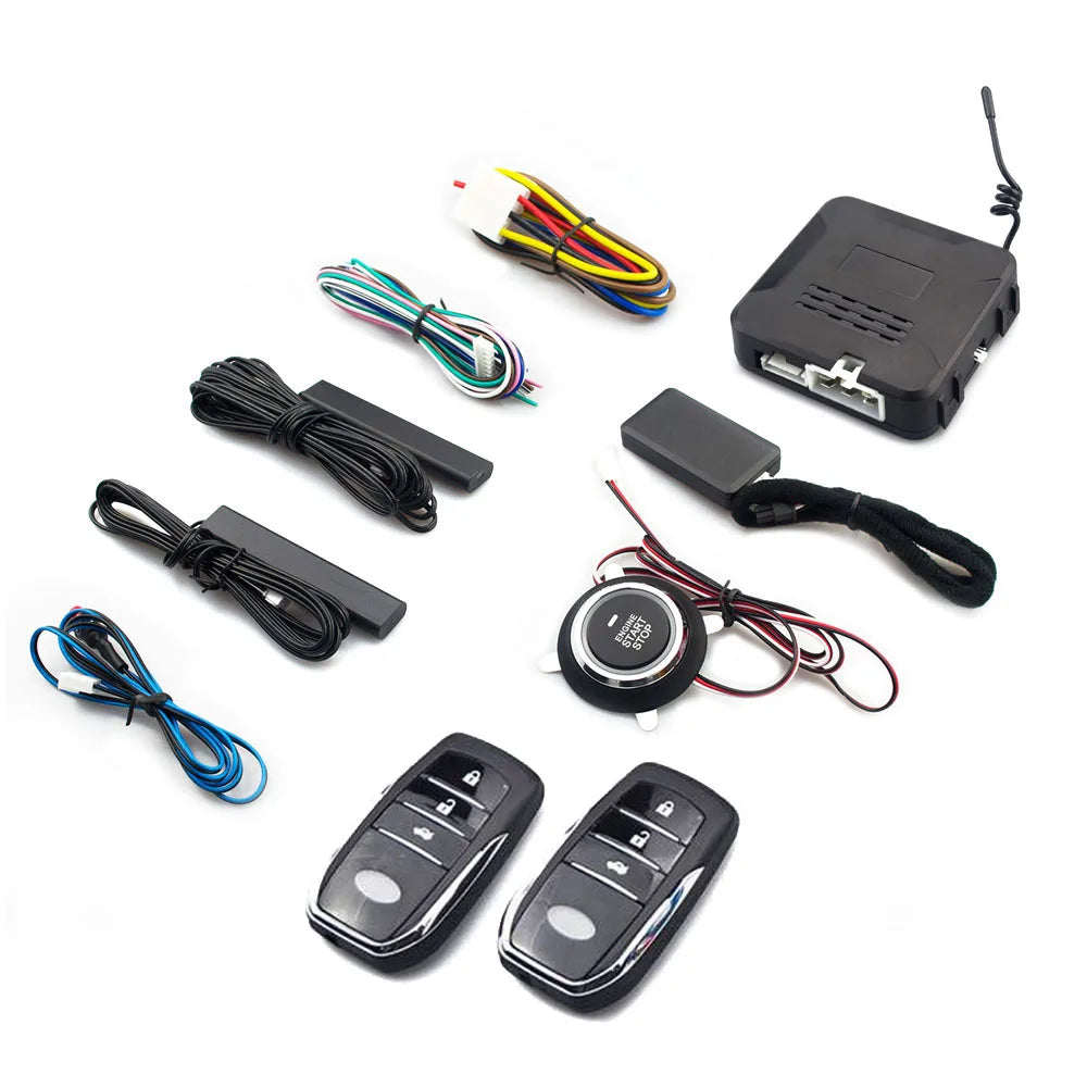 Kit De Parada De Arranque Remoto Universal Para Coche, Bluetooth, Control Por Aplicación De Teléfono Móvil, Encendido Del Motor, Maletero Abierto, Alarma De Entrada Sin Llave PKE Para Coche