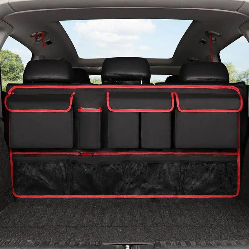 Organizador Universal Para SUV/MPV, Bolsa De Almacenamiento Para Asiento Trasero De Maletero, Red De Almacenamiento Multifuncional Trasera De Coche, Bolsillo, Suministros De Interior De Coche