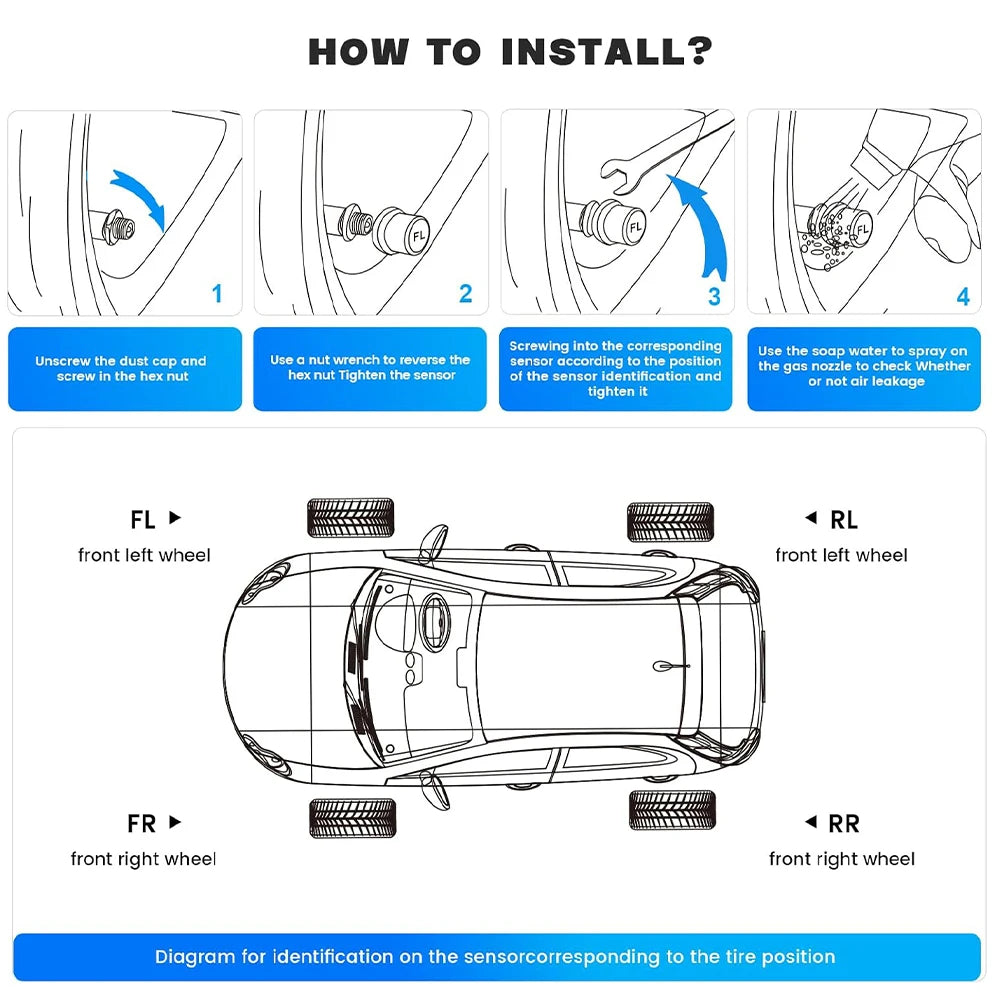 Sistema De Monitoreo De Presión De Neumáticos De Transmisión Inalámbrica TPMS USB Android Para Coche TPMS De Navegación Android Con Sistema De Alarma De 4 Sensores