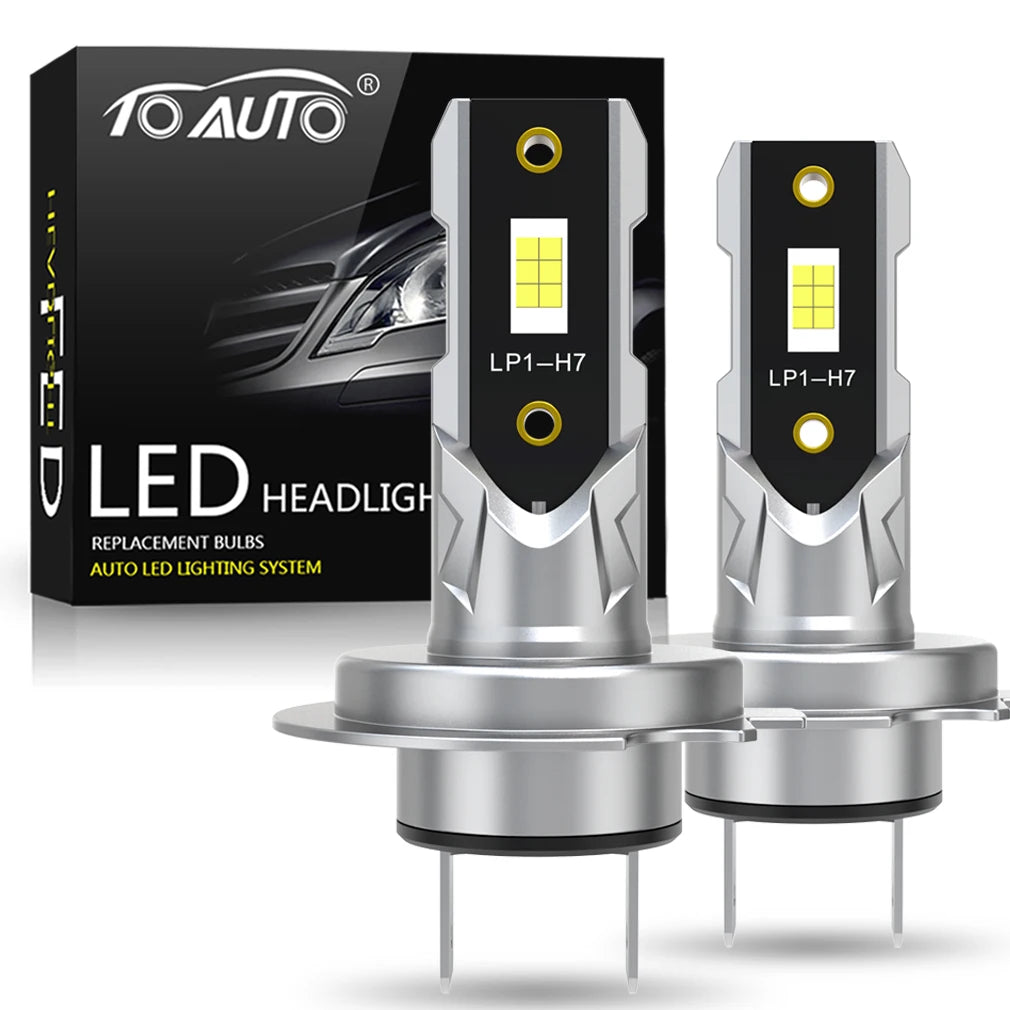 Kit De Faros LED H7 De 20000LM, Mini Bombilla De 100W CSP 3570 Para Faros De Coche, Faros Antiniebla Canbus H7, Led Turbo Para Automóvil, 12V, 6000K