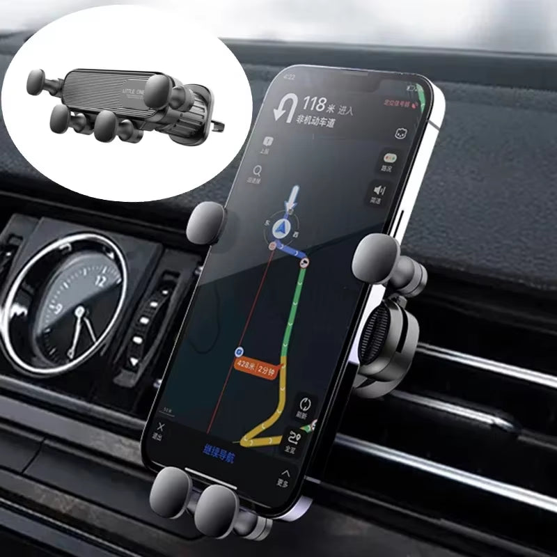 Soporte De Teléfono De Coche Por Gravedad Para Teléfono Móvil De 4,7-7 Pulgadas Soporte De Teléfono Para Salida De Aire De Coche Soporte Universal Para Teléfono Inteligente Con Clip GPS a Prueba De Golpes