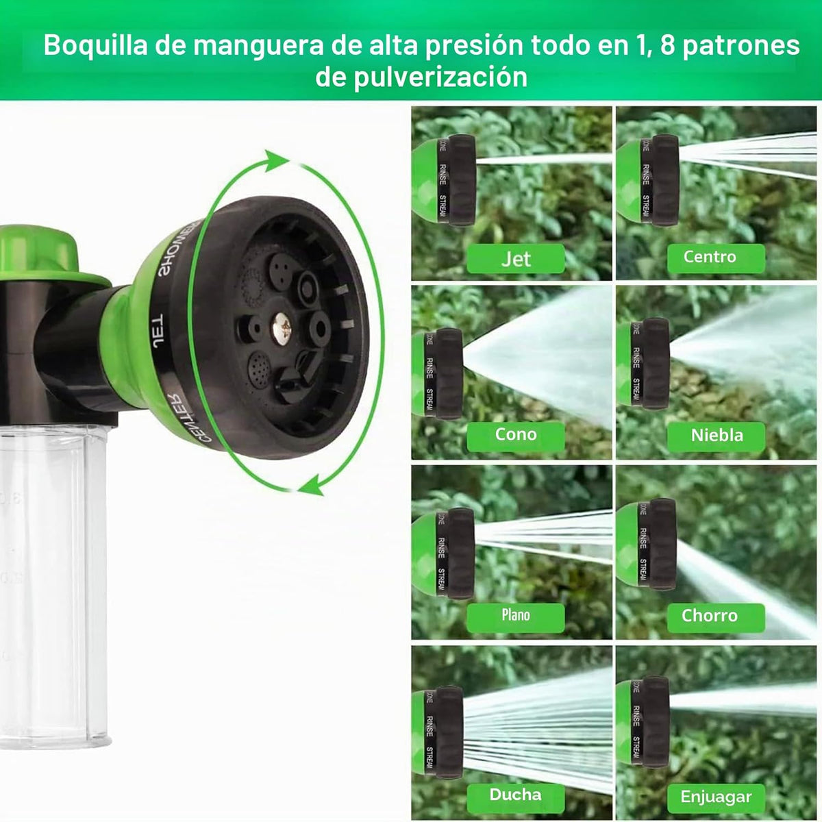 Pulverizador De Espuma Para Lavado De Autos Con Boquilla Para Manguera De Agua De Jardín - Kit De Limpieza De Autos De 21 Piezas - Pulverizador De Lavadora Automática Con Bolsa De Almacenamiento
