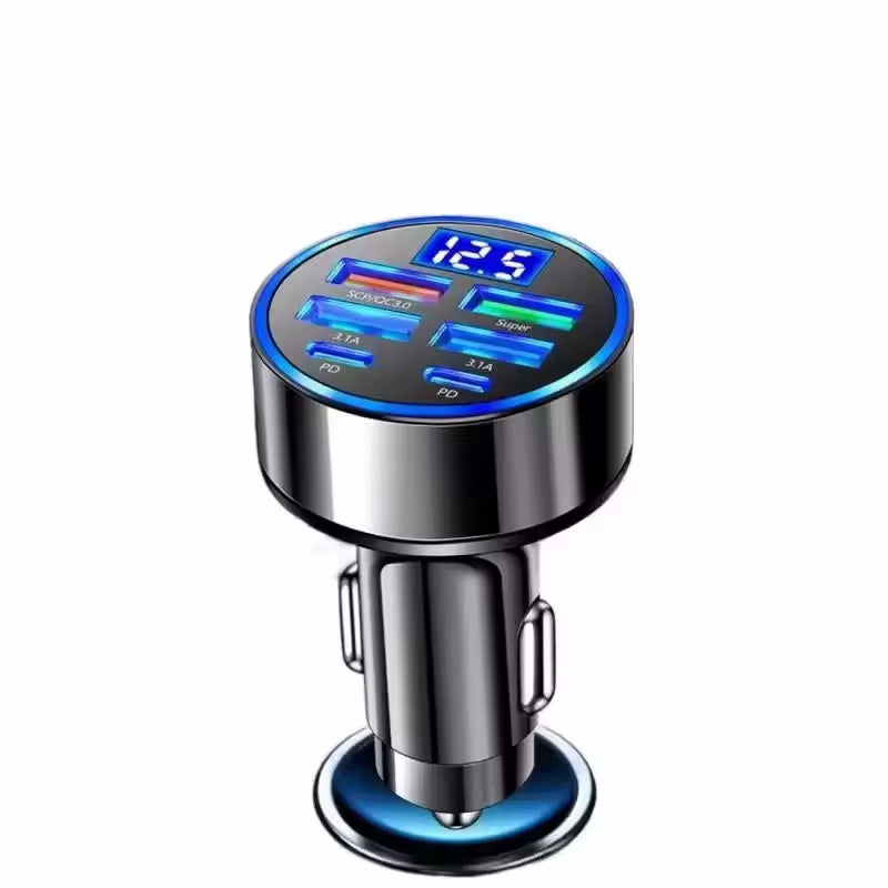 Cargador De Coche USB De 350W PD QC3.0 USB C Cargador De Teléfono De Coche Adaptador Tipo C Para Iphone Samsung Huawei Xiaomi Carga Rápida ﻿