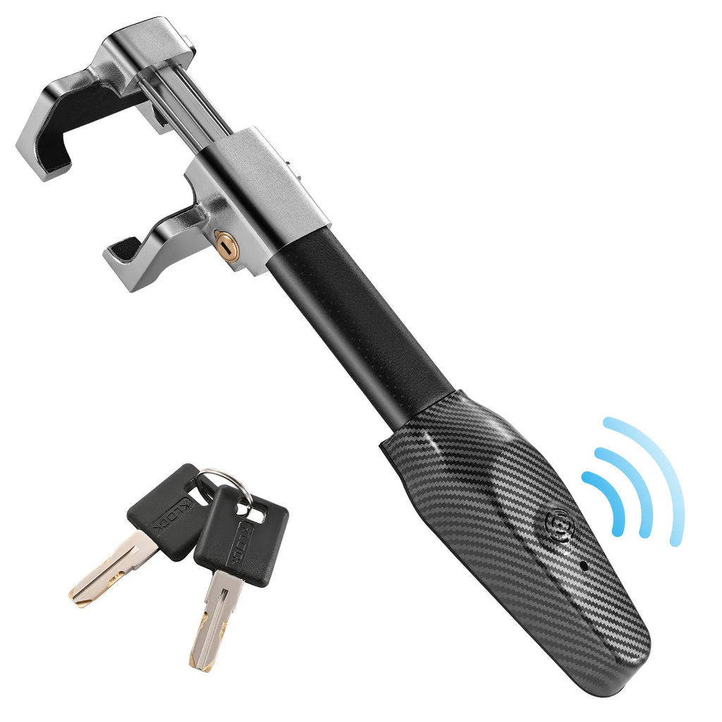 Cerradura De Volante Con Alarma 120Db, Cerradura De Volante Cerraduras Crook Para Coches, Dispositivo Antirrobo De Bloqueo De Coche Resistente