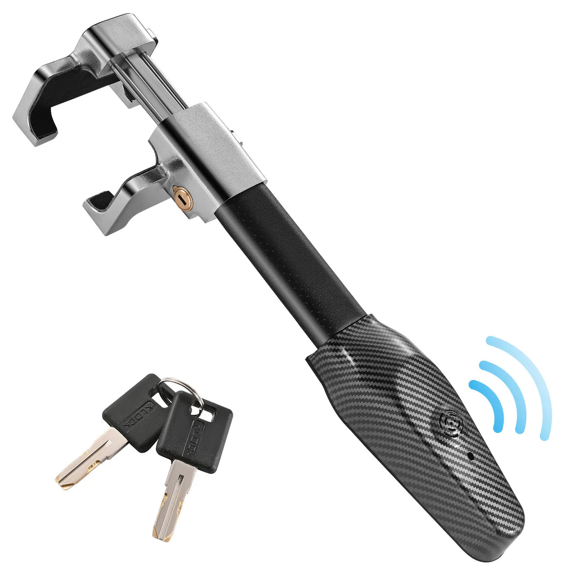 Cerradura De Volante Con Alarma 120Db, Cerradura De Volante Cerraduras Crook Para Coches, Dispositivo Antirrobo De Bloqueo De Coche Resistente