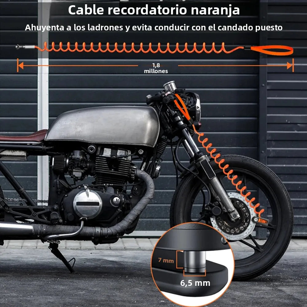 Alarma De Motocicleta, Bloqueo De Freno De Disco, Candado De Seguridad Para Rueda De Moto, Resistente Al Agua, 120Db, Alarma Antirrobo Fuerte, Bloqueo De Disco De Motocicleta