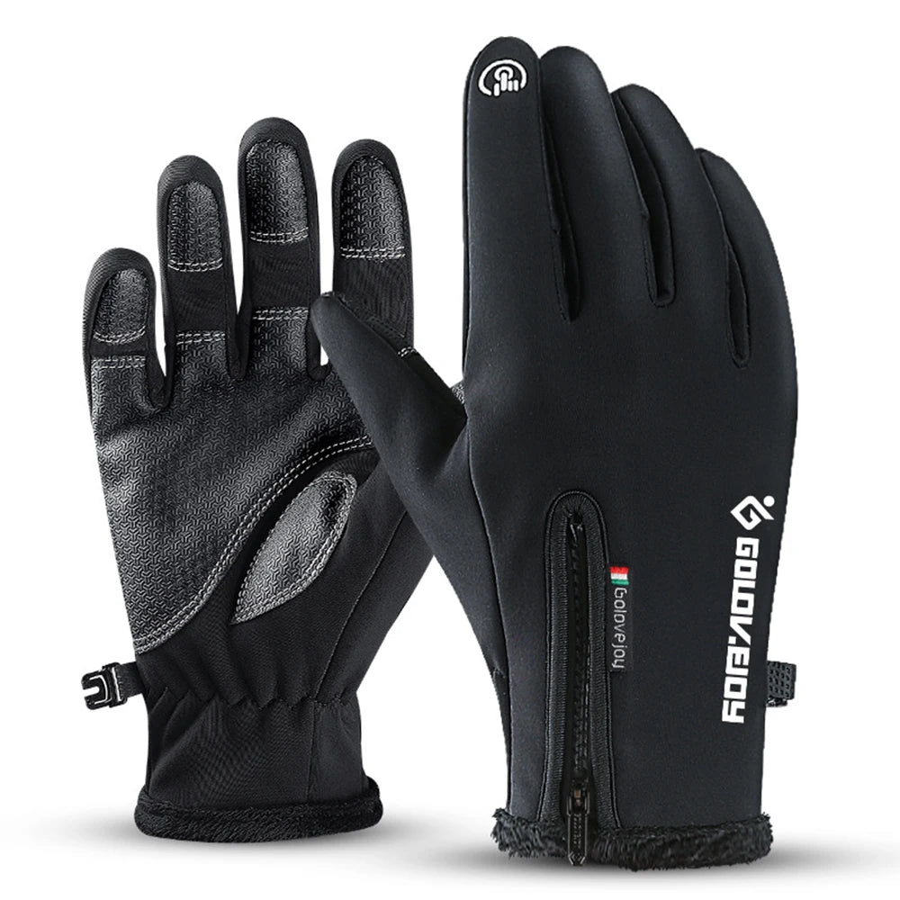 Guantes De Motocicleta Guantes De Moto Invierno Forro Polar Térmico Invierno Impermeable Pantalla Táctil Antideslizante Guantes De Montar En Moto