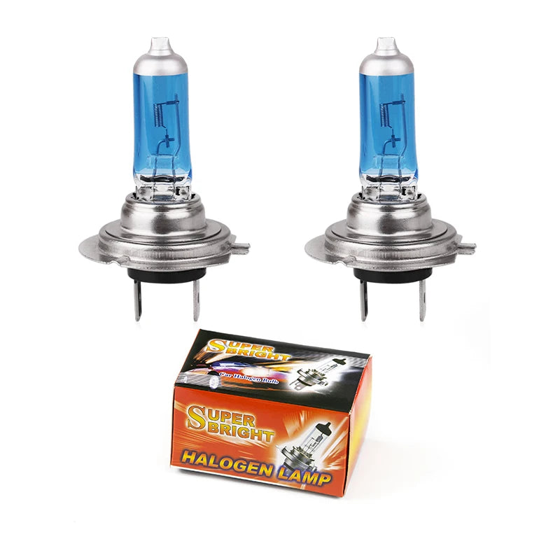 2 Uds H7 55W 100W Bombilla Halógena 12V Bombilla De Faro De Coche H7 6000K Lámpara Halógena Blanca Superbrillante Bombilla De Repuesto De Faro De Coche