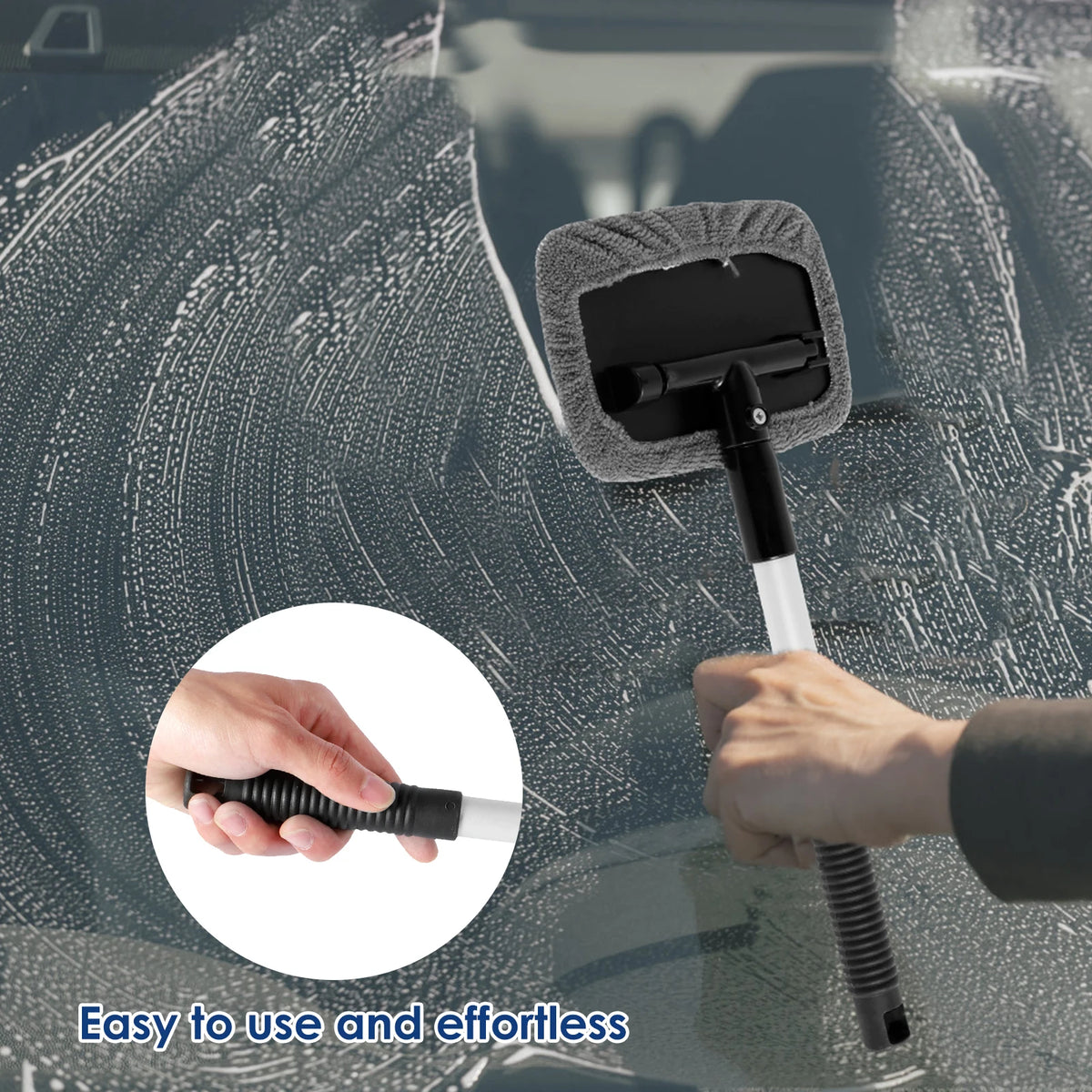 Nuevo Kit De Cepillo Limpiador De Ventanas De Coche, Fregona De Limpieza De Parabrisas, Toalla De Microfibra, Detalle Interior De Coche Con Mangos Largos, Herramientas De Limpieza