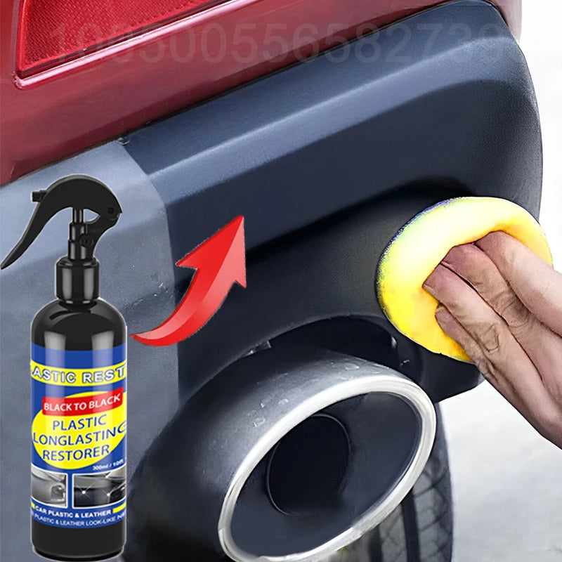 Restaurador De Plástico, Revitalizador, Renovador De Cuero Y Plástico, Revestimiento Duradero Para Gomas De Coche, Restauración Limpia, Brillo Negro